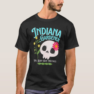 Camiseta Indiana En El Estado Rebelde Gardener Cute Skull F