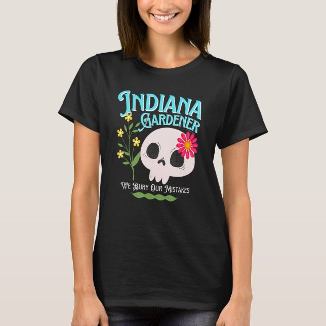 Camiseta Indiana En El Estado Rebelde Gardener Cute Skull F (Anverso)
