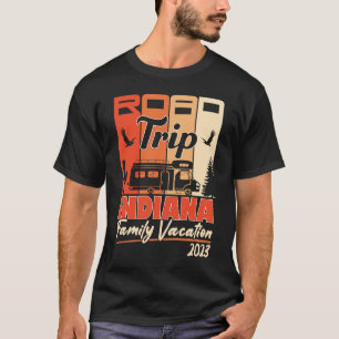 Camiseta Indiana Family Vacation 2023 RV Road Trip Mountain
