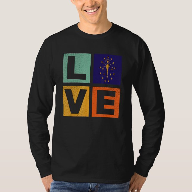 Camiseta Indiana Flag  Love Indiana (Anverso)