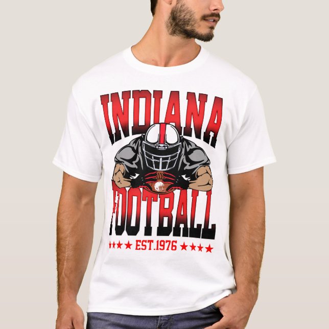 Camiseta Indiana Football Player Graphic Sport T-Shirt (Anverso)