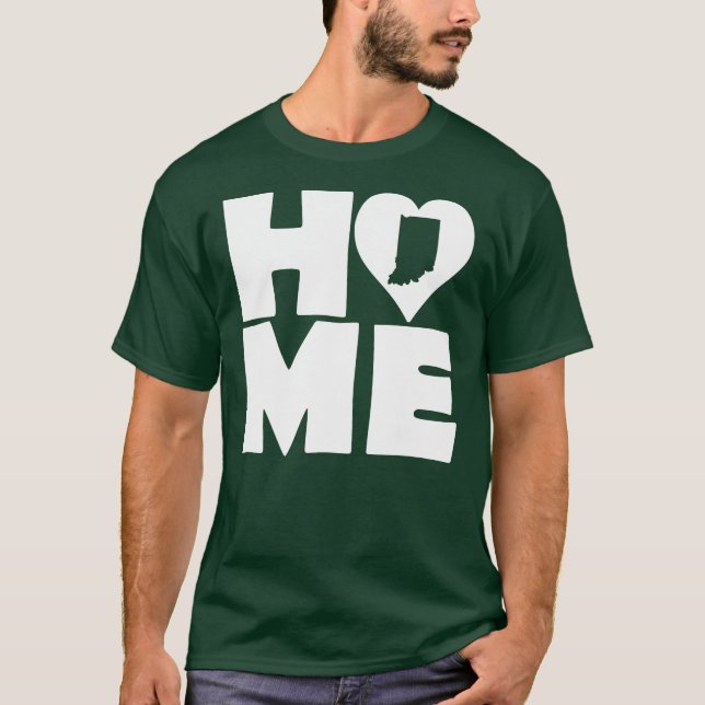 Camiseta Indiana Home Heart State Tees (Anverso)