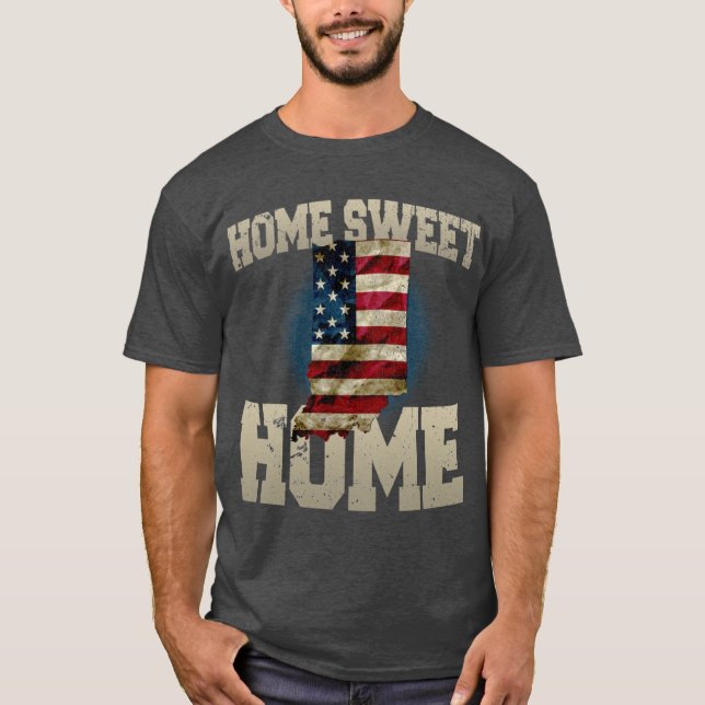 Camiseta Indiana Home sweet Home US Flag Awesome Design Gif (Anverso)