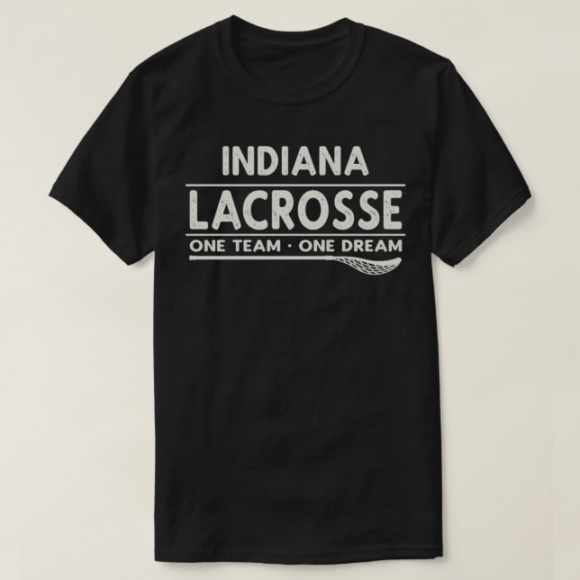 Camiseta Indiana Lacrosse One Team One Dream Classic TShirt (Diseño del anverso)