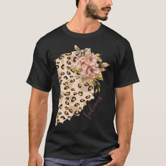 Camiseta Indiana Leopard Pattern Map Estado Leo De Indiana