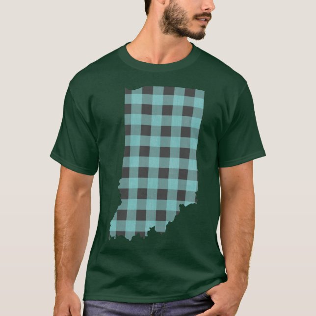 Camiseta Indiana Plaid en menta (Anverso)