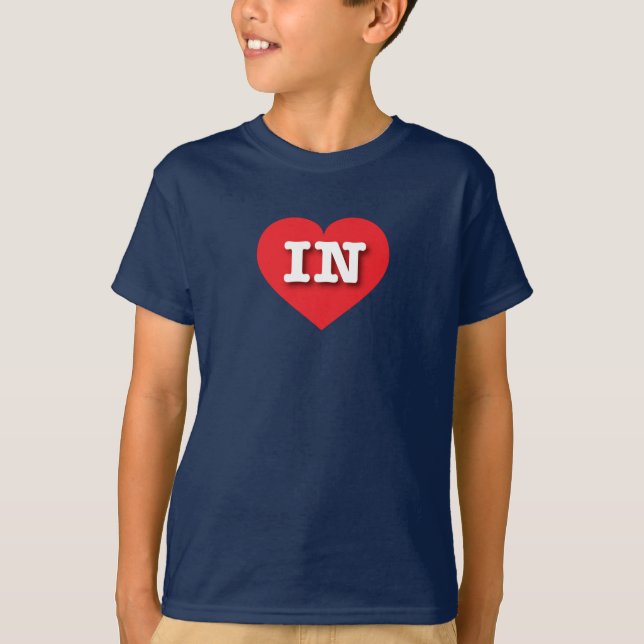 Camiseta Indiana Red Heart - Amo IN (Anverso)