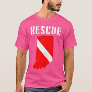 Camiseta Indiana Rescate Buceador Bandera Buceo Scuba Divem
