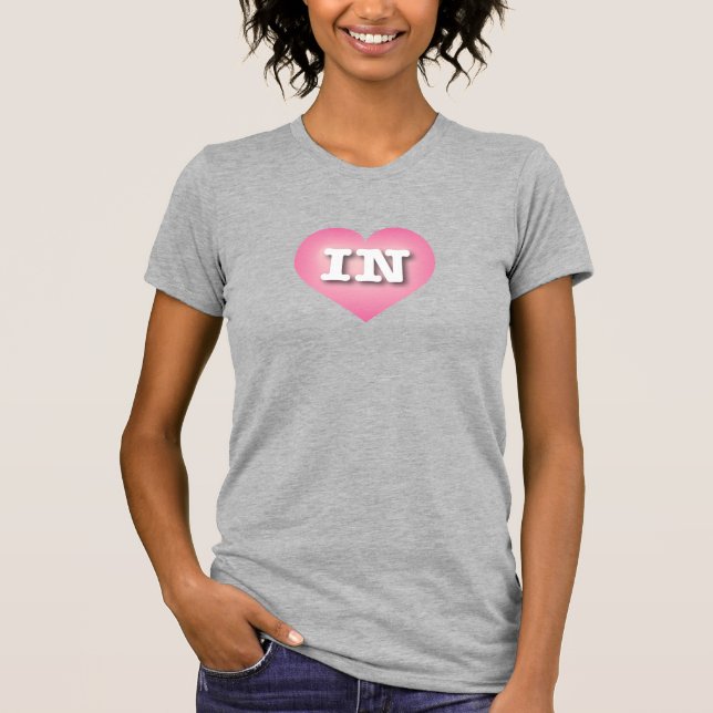 Camiseta Indiana Rosa Fade Heart - Amo IN (Anverso)