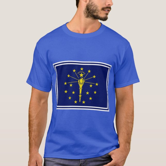 Camiseta Indiana State Flag Stickers (Anverso)