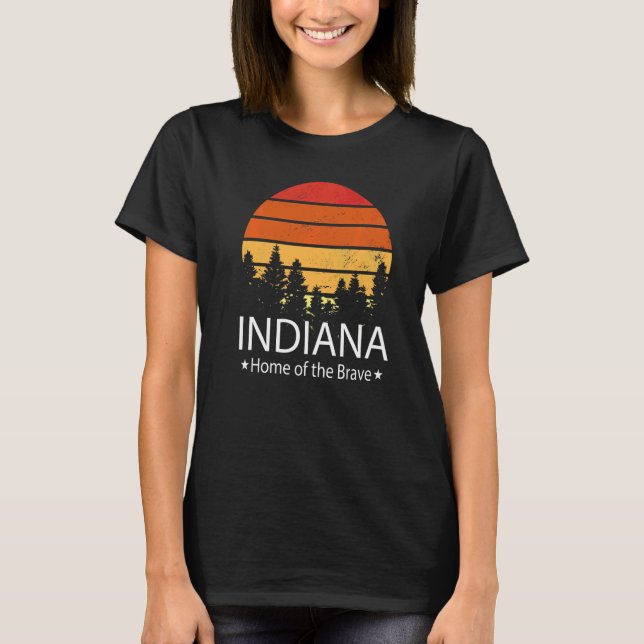 Camiseta Indiana State Home Of The Brave Indiana Love (Anverso)