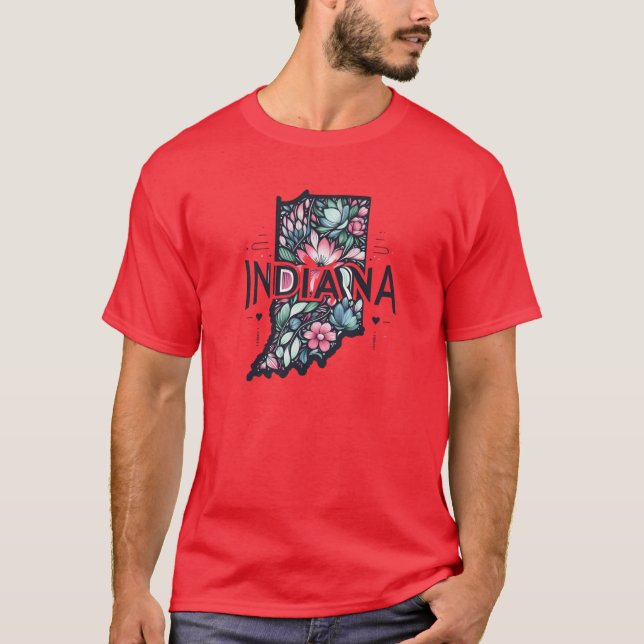 Camiseta Indiana State Outline 2 (Anverso)
