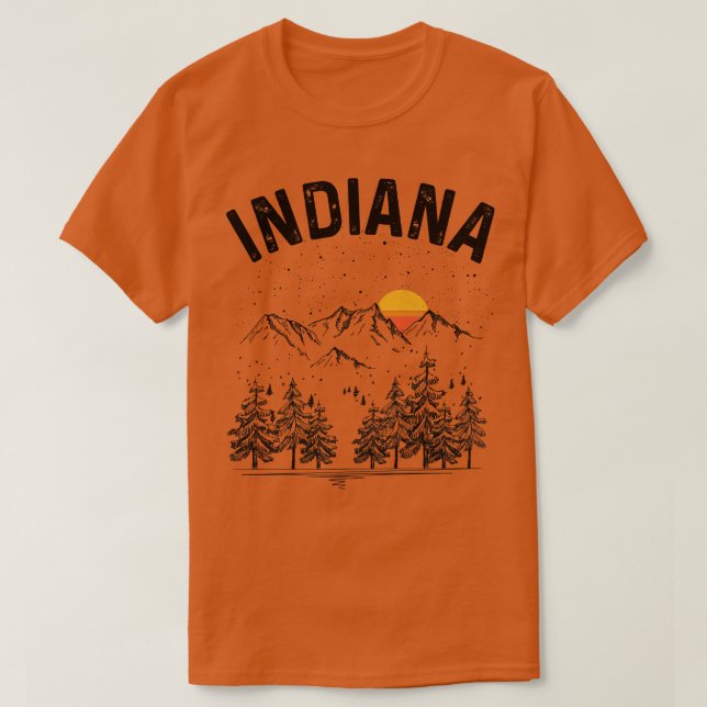 Camiseta Indiana State Vintage Retro (Diseño del anverso)