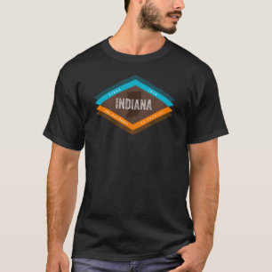 Camiseta Indiana Vintage Retro Mid Century Mapa moderno