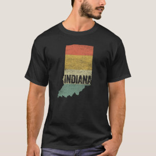 Camiseta Indiana Vintage Retro Sunset Color Map