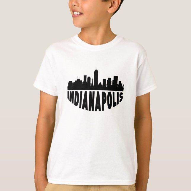 Camiseta Indianapolis EN horizonte del paisaje urbano (Anverso)