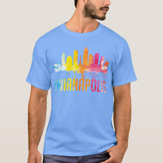 Camiseta Indianapolis Indiana Ciudad Acuarela yline diverti