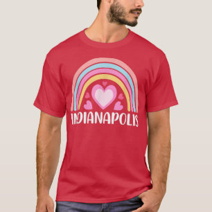 Camiseta Indianápolis Indiana para las mujeres Arcoiris