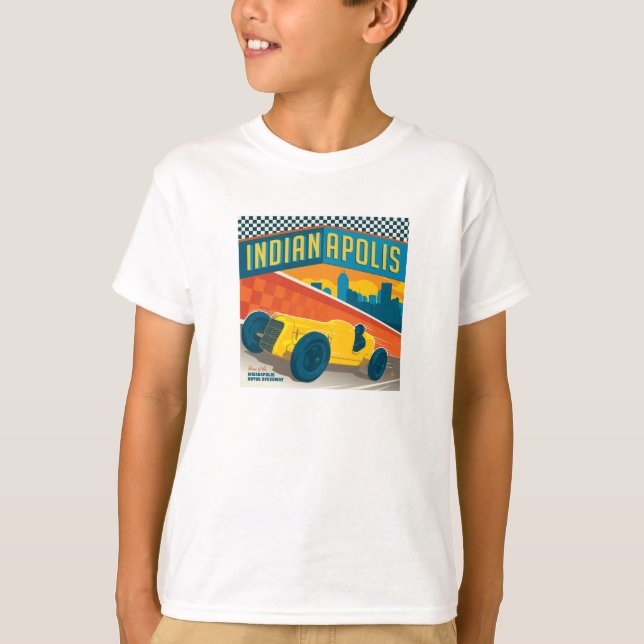 Camiseta Indianápolis, Indiana | Racer de vintage (Anverso)
