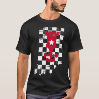 Camiseta Indianapolis Indiana State 500 Race Car Distresse