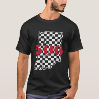 Camiseta Indianapolis Indiana State 500 Race Car Distressed