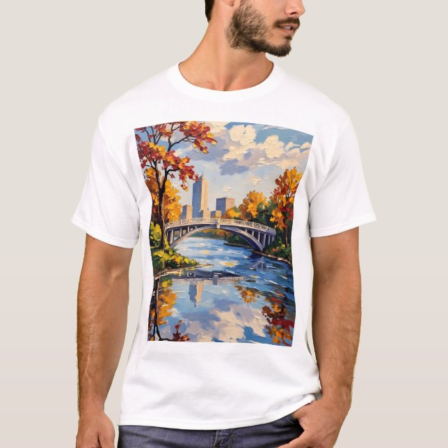 Camiseta Indianapolis White Bridge Over the White River  (Anverso)