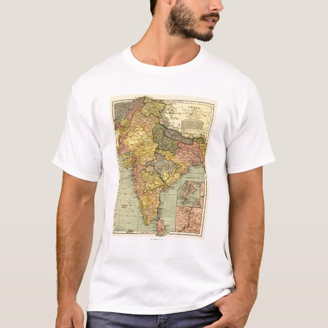Camiseta IndiaPanoramic MapIndia (Anverso)