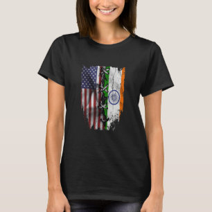 Camiseta Indias americanas crecen raíces indias bandera de 