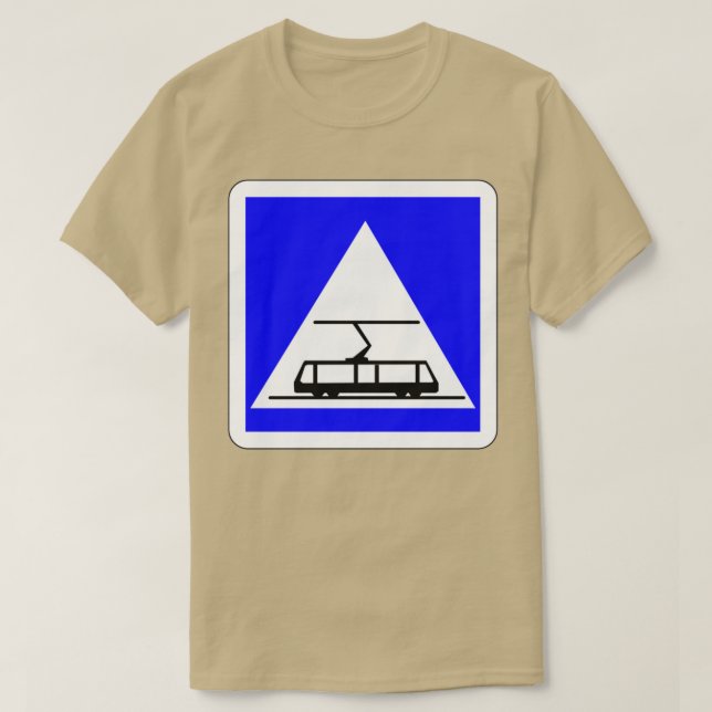 Camiseta Indica un cruce de tranvía (Diseño del anverso)