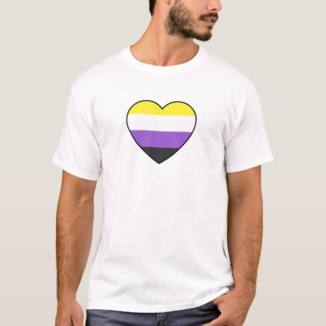Camiseta Indicador cardíaco no binario (Anverso)