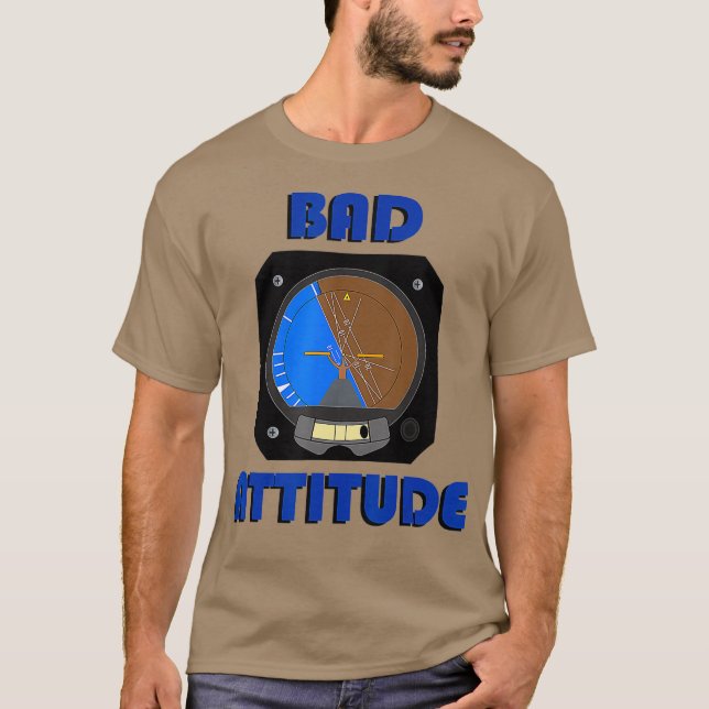 Camiseta Indicador de actitud del piloto de mala actitud (Anverso)