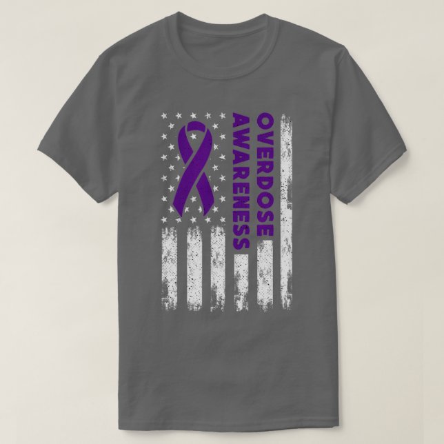 Camiseta Indicador de conciencia de sobredosis Adicción de  (Diseño del anverso)