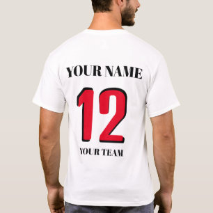 Camiseta Indicador de número de nombre personalizado