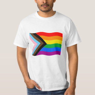 Camiseta Indicador de ondeo del orgullo de progreso