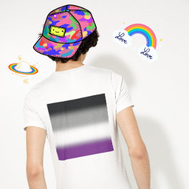 Camiseta Indicador de Orgullo Asexual de Gradiente - Bander