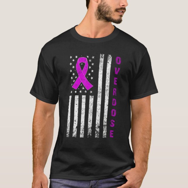 Camiseta Indicador de sensibilidad a la sobredosis púrpura  (Anverso)