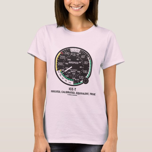 Camiseta Indicador de velocidad aérea verdadera (mnemónica (Anverso)