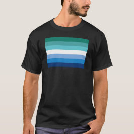Camiseta Indicador del orgullo gay masculino (Azure)