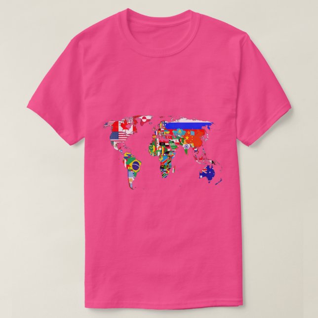 Camiseta Indicador del país del Mapa Mundial Atlas gigapixe (Diseño del anverso)