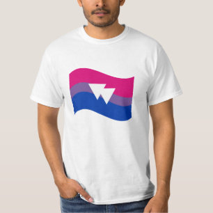 Camiseta Indicador ondulado de símbolo de orgullo bisexual