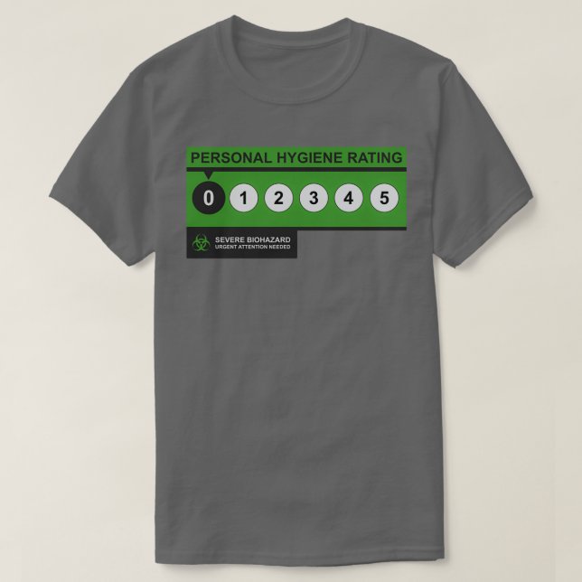 Camiseta Índice de higiene cero (Diseño del anverso)
