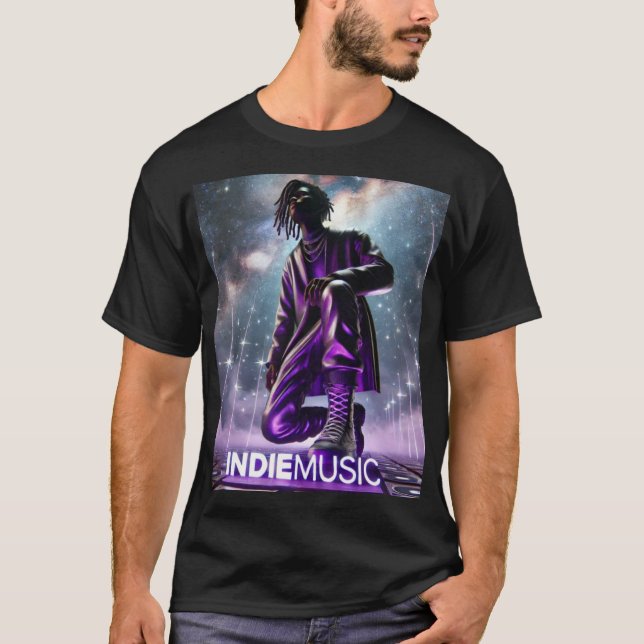 Camiseta indieMusic Purple-1 (Anverso)