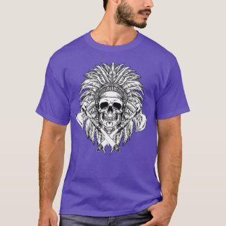 Camiseta Indígenas Ax de cráneo nativos estadounidenses