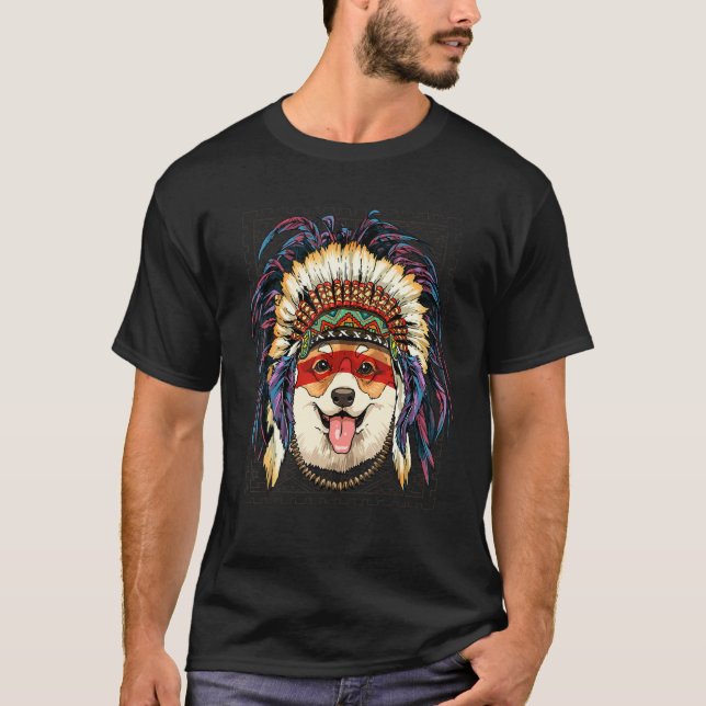 Camiseta Indígenas indígenas indígenas indígenas Corgi Perr (Anverso)