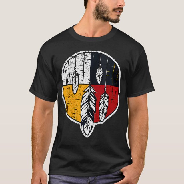 Camiseta Indigenous Native American Medicine Wheel Spirit S (Anverso)
