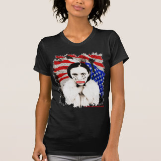 CAMISETA INDIO AMERICANO DE LA MUJER AMARILLA DEL TRUENO
