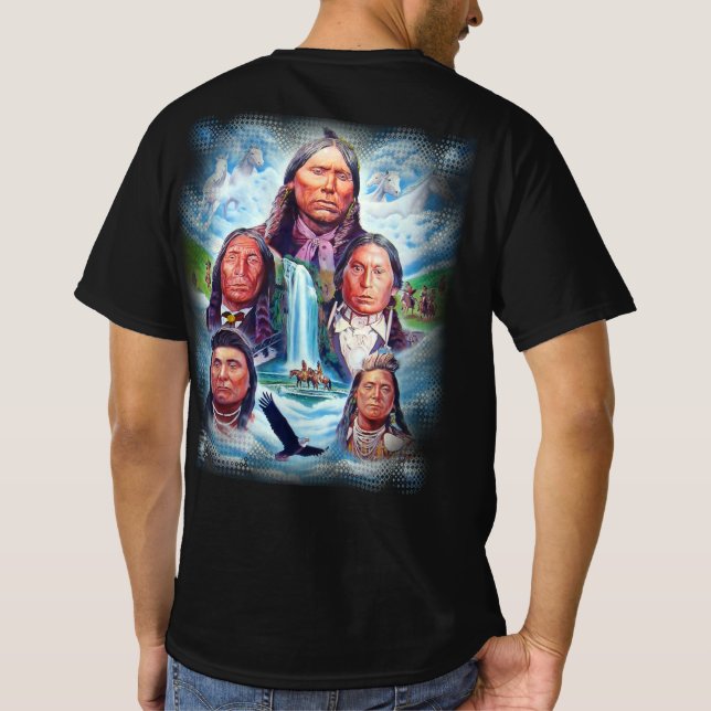 Camiseta Indio de los indios de origen americano: los hombr (Reverso)