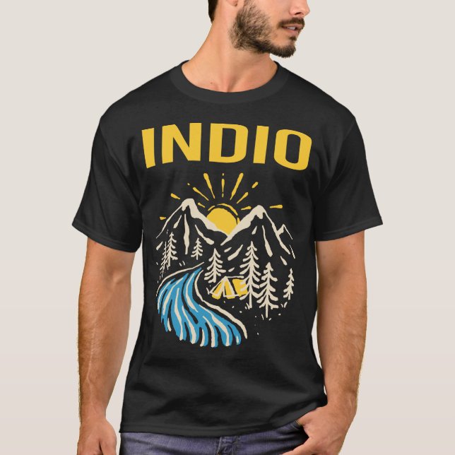 Camiseta Indio de paisaje natural (Anverso)