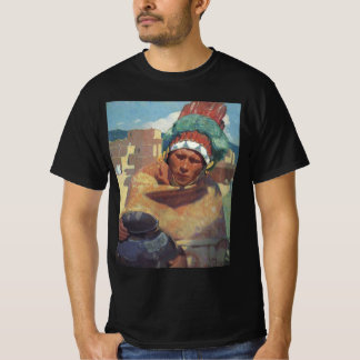 Camiseta Indio de Taos sosteniendo una jarra de agua de Blu