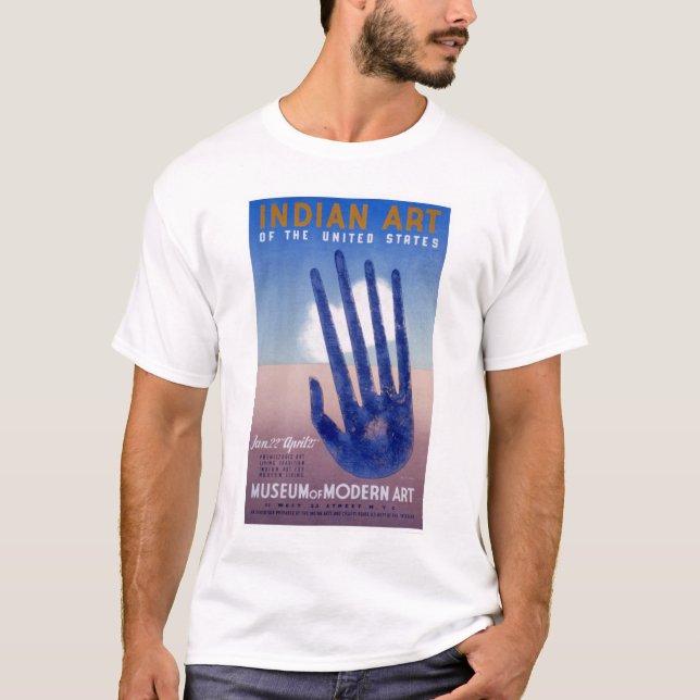 Camiseta Indio del arte moderno del museo WPA 1938 (Anverso)